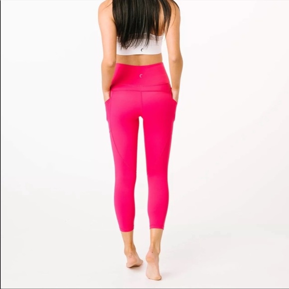 Zyia Party Pink Light N Tight Leggings 4 - Picture 3 of 7